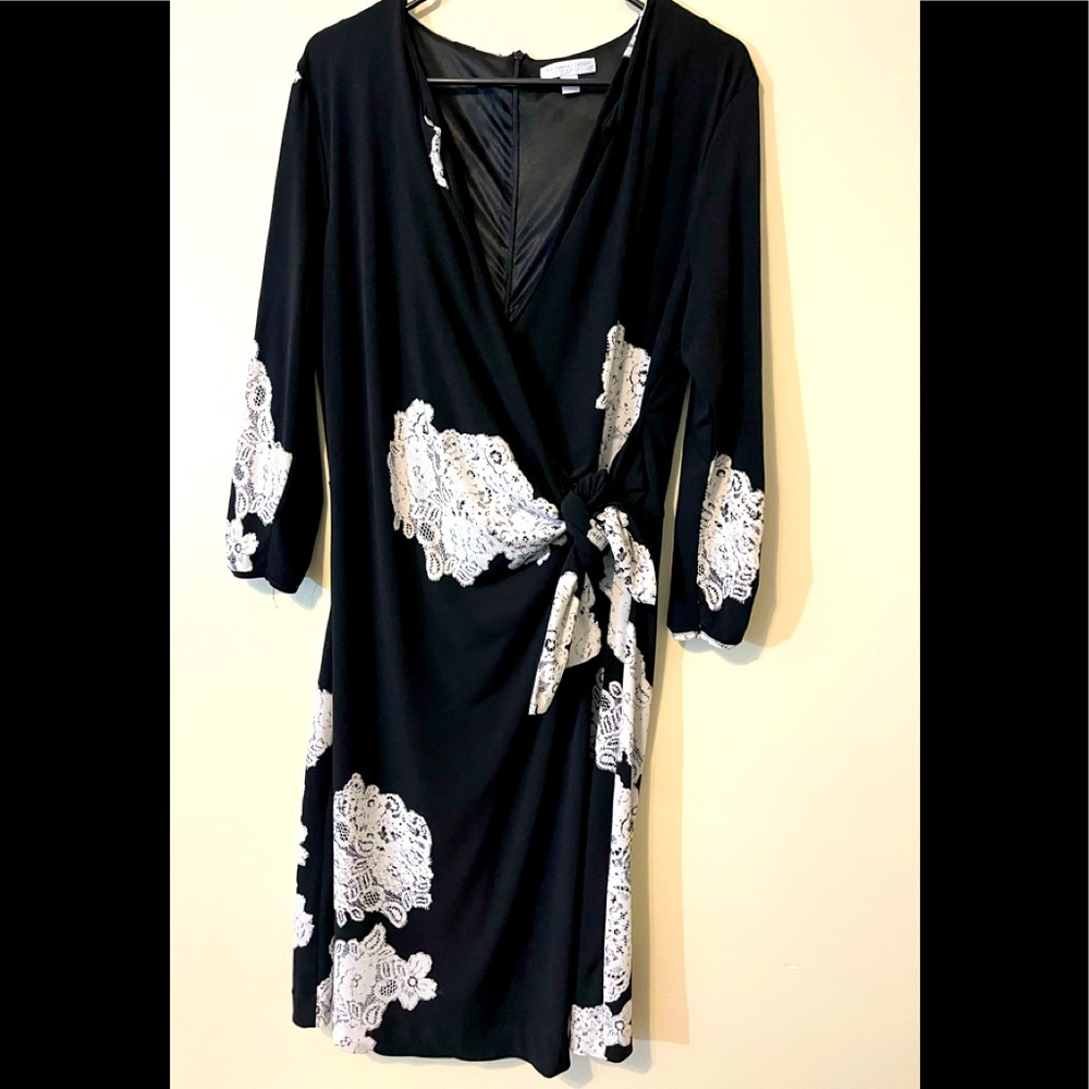 Black and white special occasion dress
